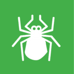 white tick vector graphic in front of green background